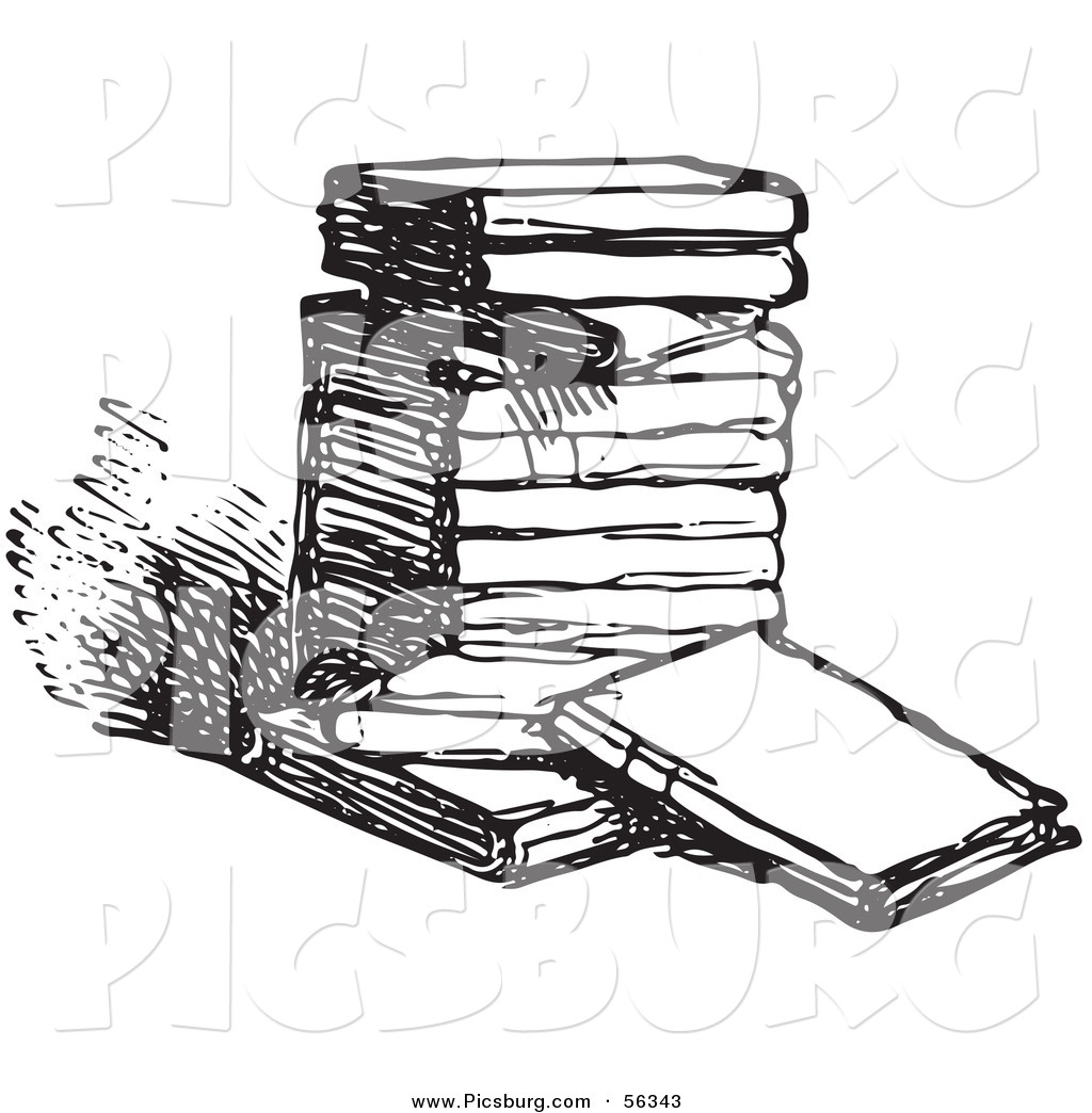 old stack of books clipart