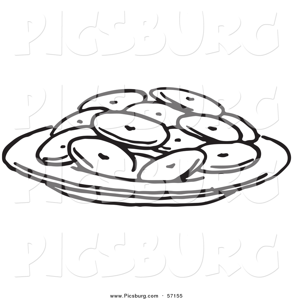 Тарелка с печеньем рисунок