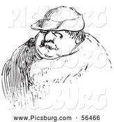 Clip Art of a Man in Black and White by Picsburg