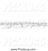 Clip Art of Rhine Crops in Black and White by Picsburg