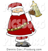Clip Art of Santa Claus Holding a Beer Stein up by Djart
