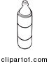 Clip Art of a Black and White Water Bottle by Picsburg
