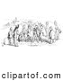 Clip Art of Black and White Men and Soldiers Arguing by Picsburg