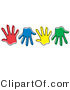Clip Art of Diverse Colorful Hand Prints by Andy Nortnik
