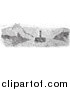 Clip Art of Fog on the Rhine, in Black and White by Picsburg