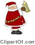 Clip Art of Santa Claus Holding a Beer Stein up by Djart